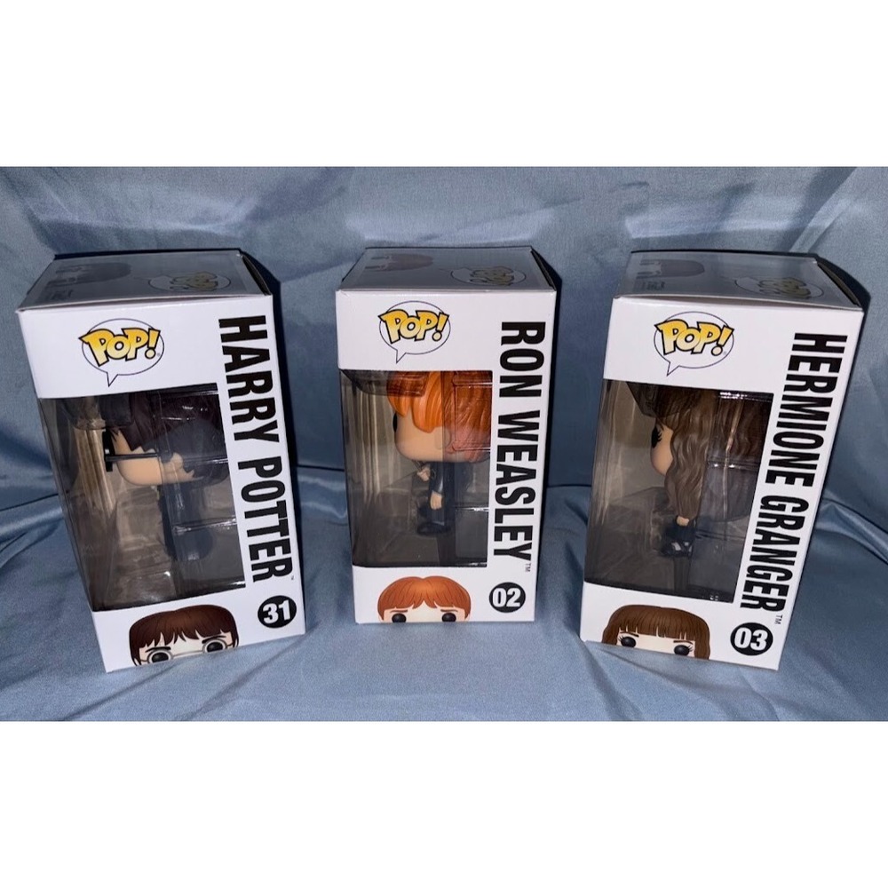 Funko Pop Vinyl Figure Bundle Harry Potter Ron Hermione 31 02 03 Set - Picture 11 of 11